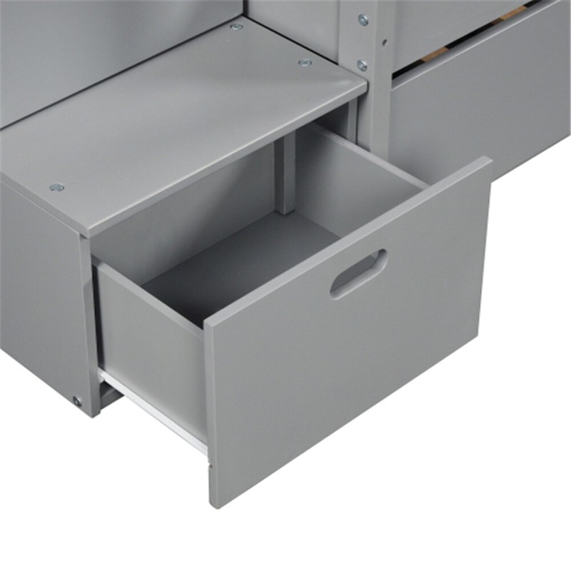 Osner Twin Over Twin 4 Drawer Standard Bunk Bed with Built-in-Desk by Isabelle & Max™