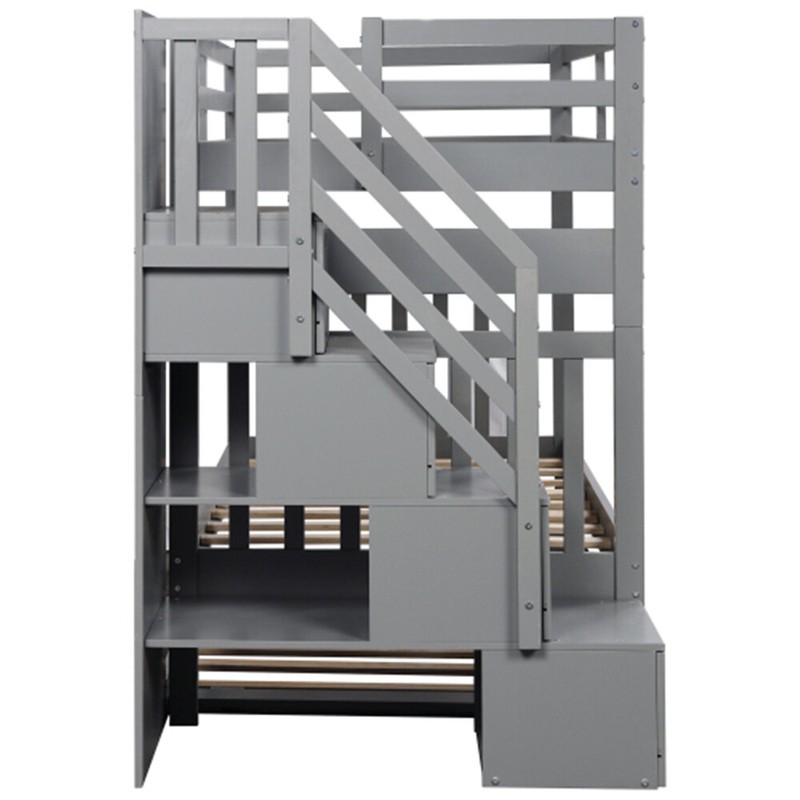 Osner Twin Over Twin 4 Drawer Standard Bunk Bed with Built-in-Desk by Isabelle & Max™