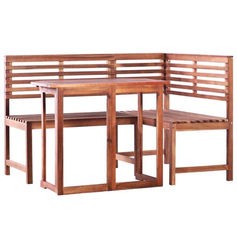 Oswaldo Solid Wood Breakfast Nook Dining Set