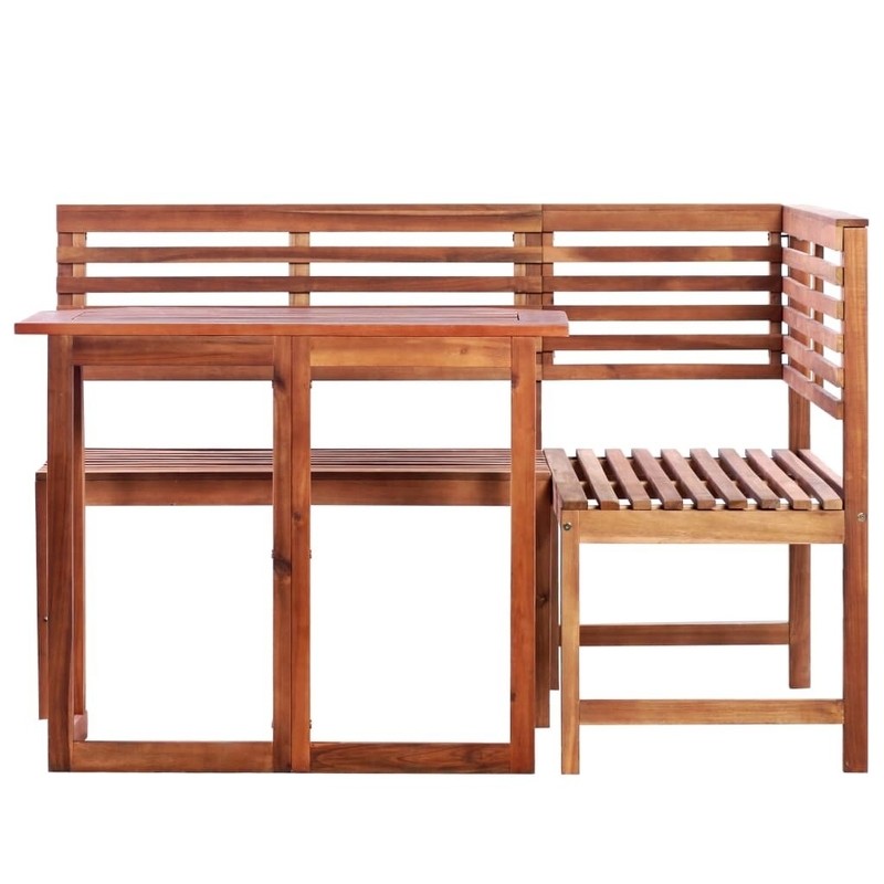 Oswaldo Solid Wood Breakfast Nook Dining Set