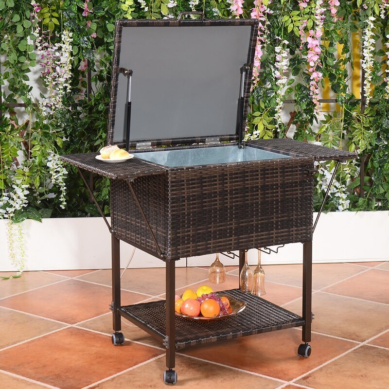 Outdoor Buffet Table with Cooler