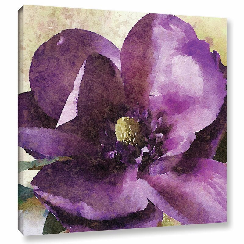 Oversized Poppy Bloom Purple Wall Art 