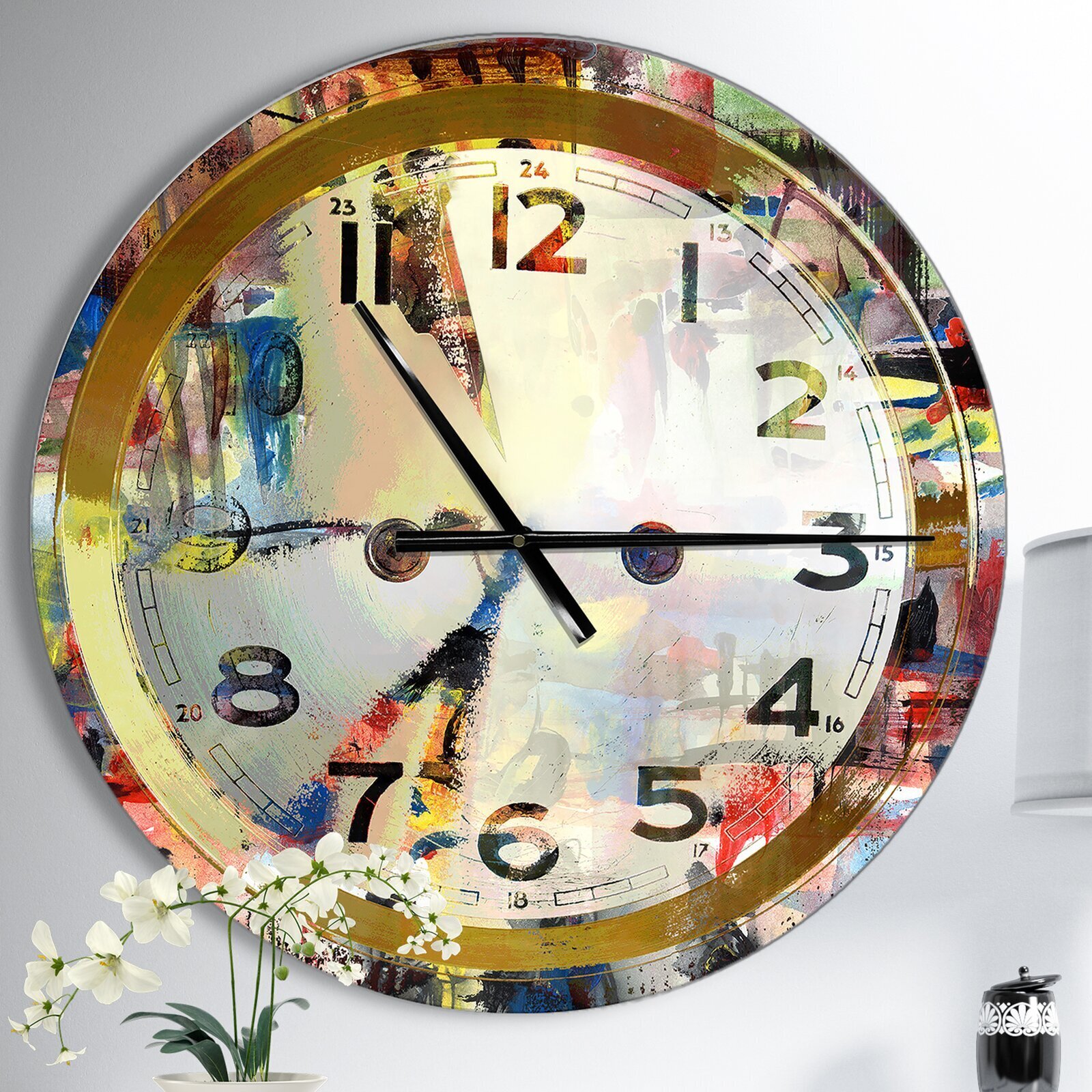 Oversized Wall Clock With Military Time