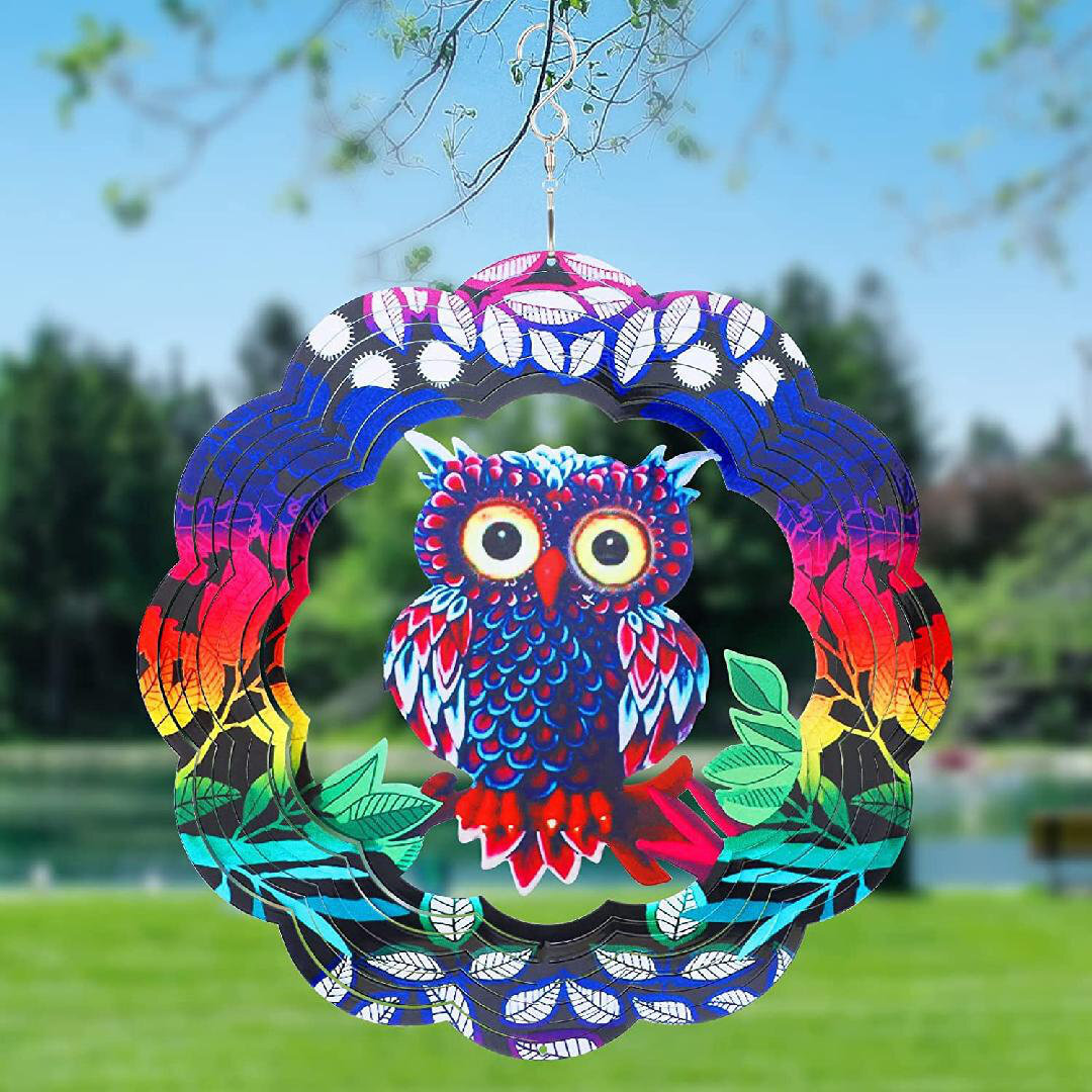 Owl Hanging Wind Spinner