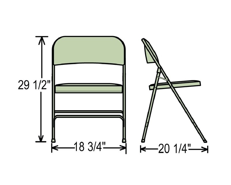 Padded Folding Chairs 2200 Series Fabric Padded Folding Chair