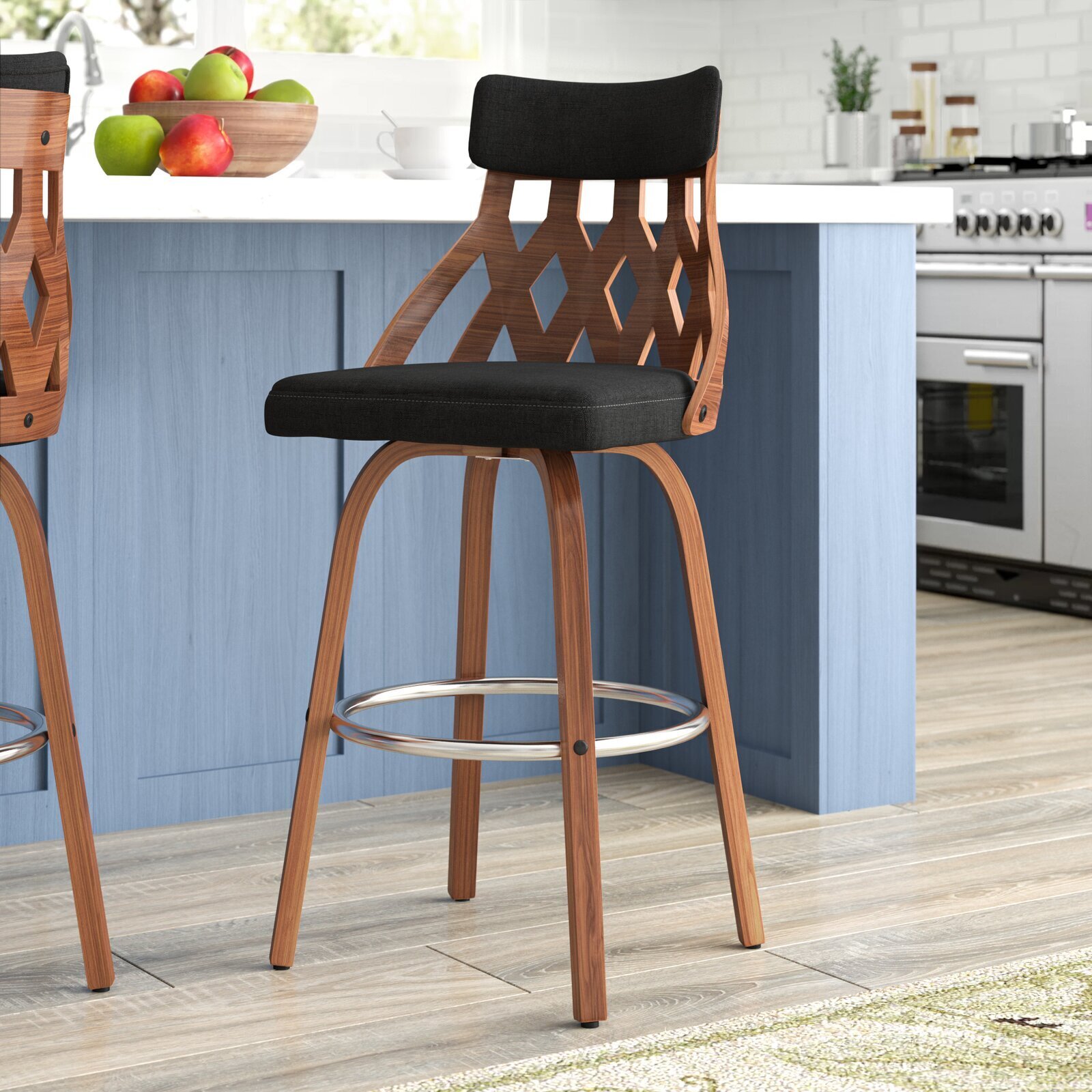Padded Rustic Counter Height Stool