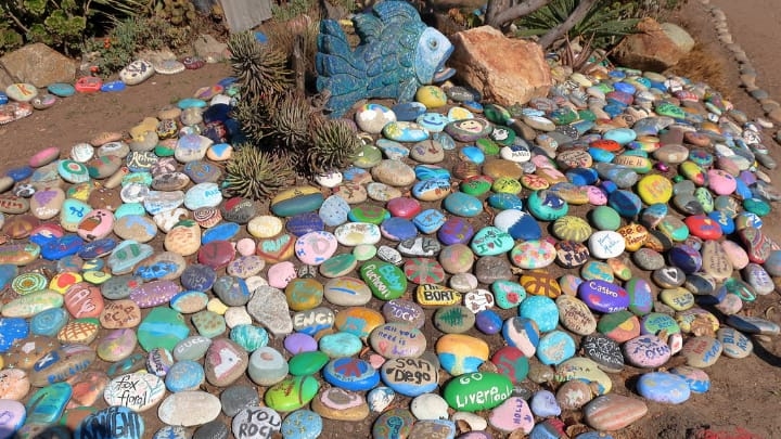 painted rock garden painted rock garden