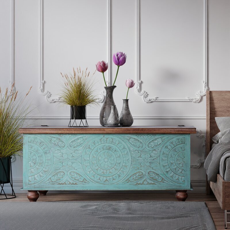 Painted trunk for shabby chic homes