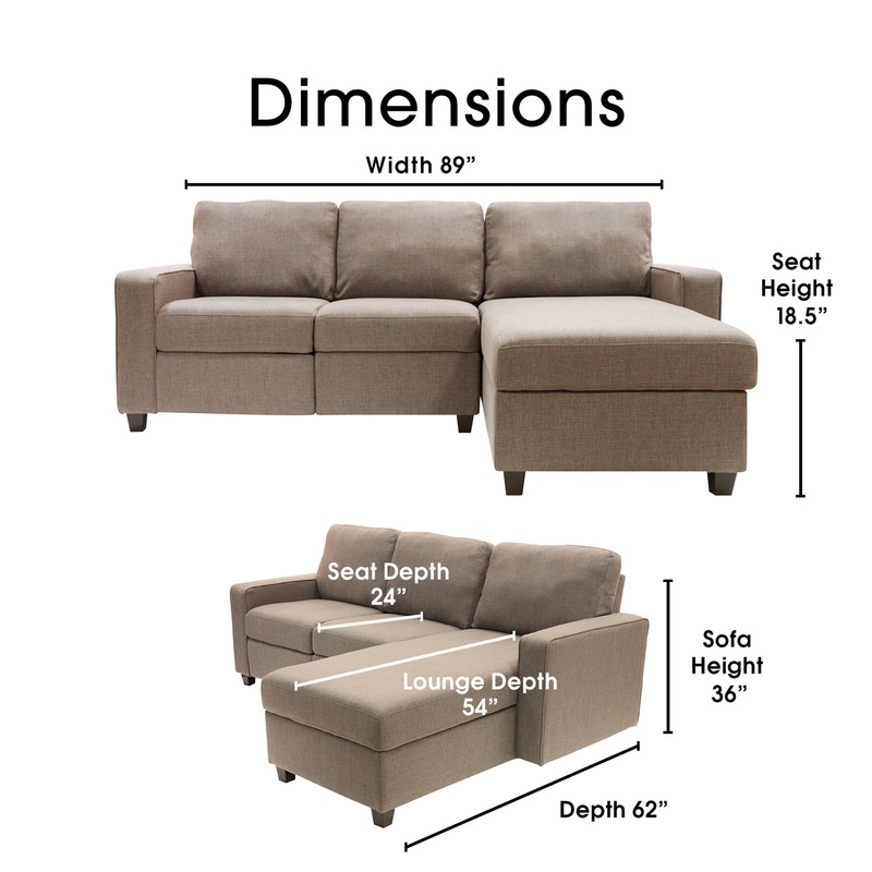 Palisades 89" Wide Reclining Sofa & Chaise