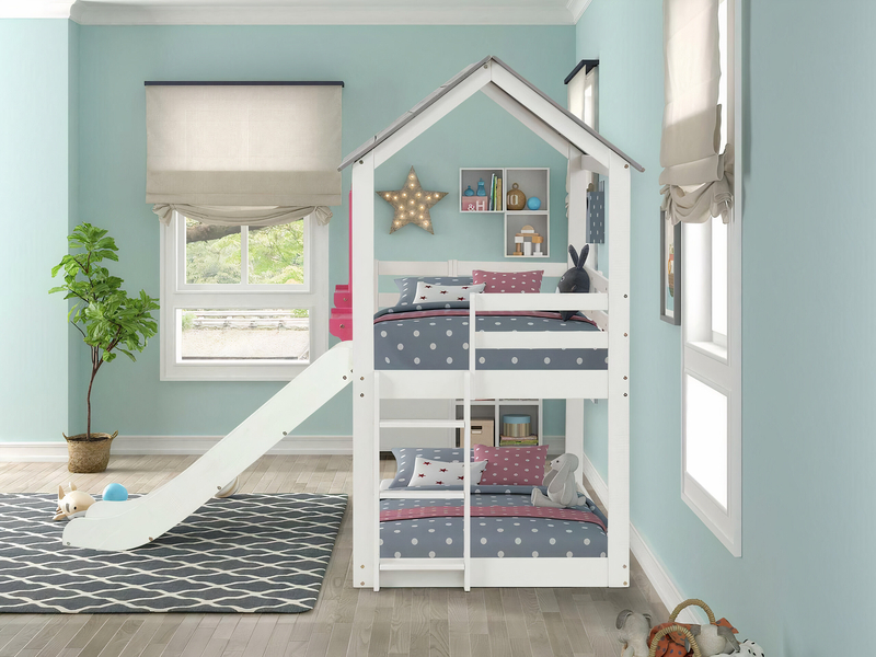 Paluch Twin Over Twin Solid Wood Standard Bunk Bed by Harper Orchard