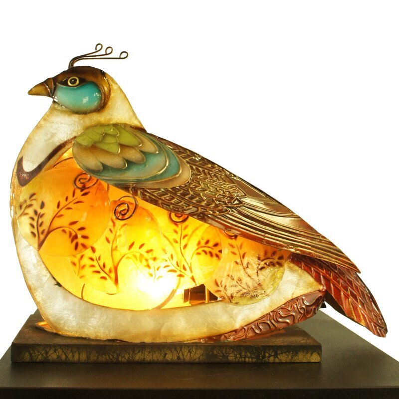 Partridge Figurine Lamps Vintage