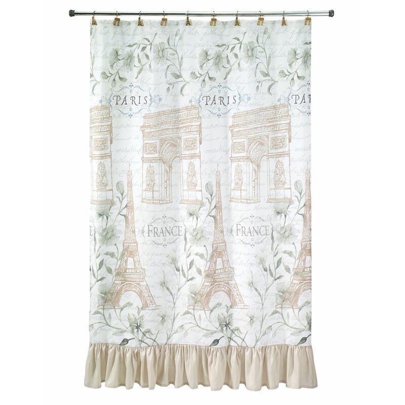 Patterned bathroom curtains