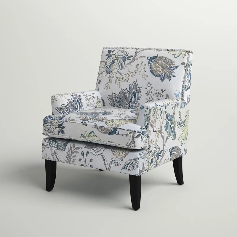 Patterned Floral Accent Chair