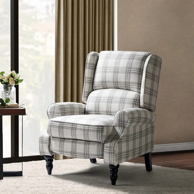 Patterned French country recliner