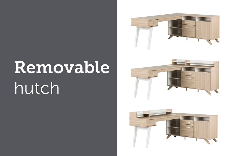 Peavler L-Shape Desk with Hutch with