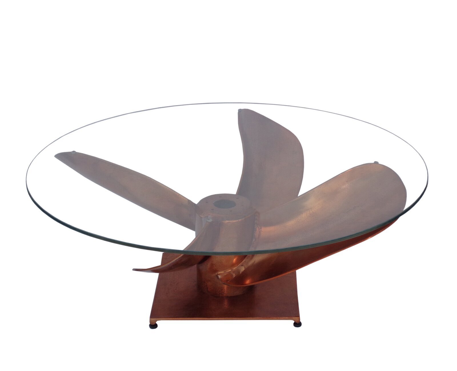 Pedestal Copper Coffee Table