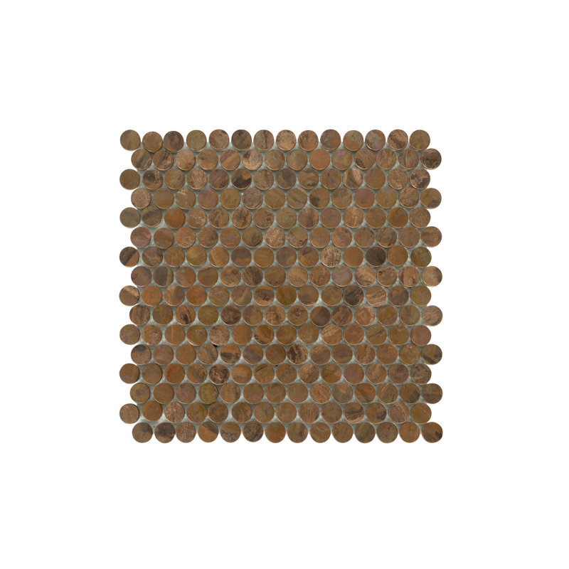 Penny antique bronze wall tile