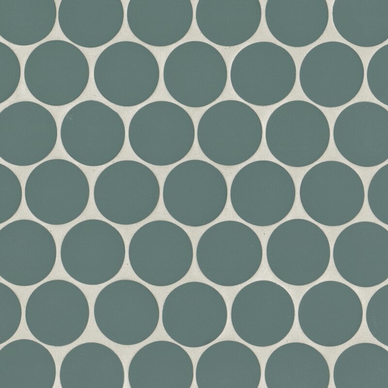 Loft Adriatic Mist 3/4 Penny Round Glass Tile