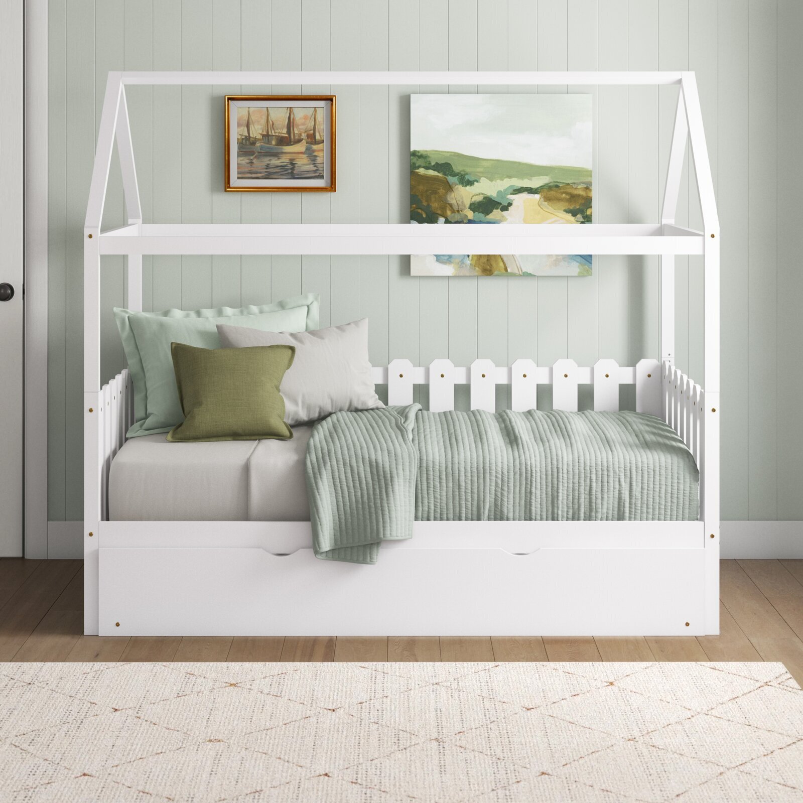 Picket Fence Daybed With Trundle