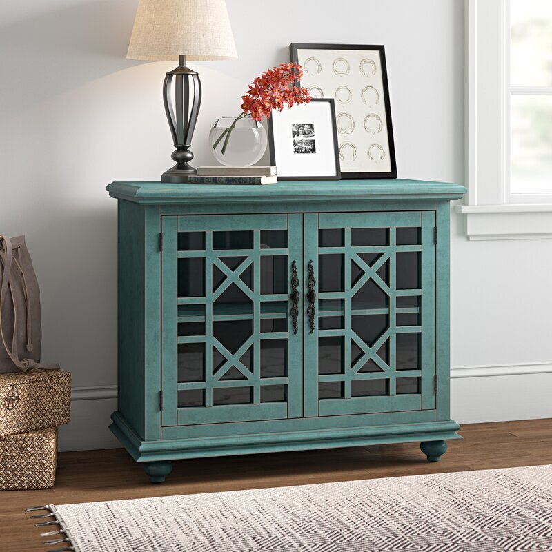 Pinewood painted accent cabinet