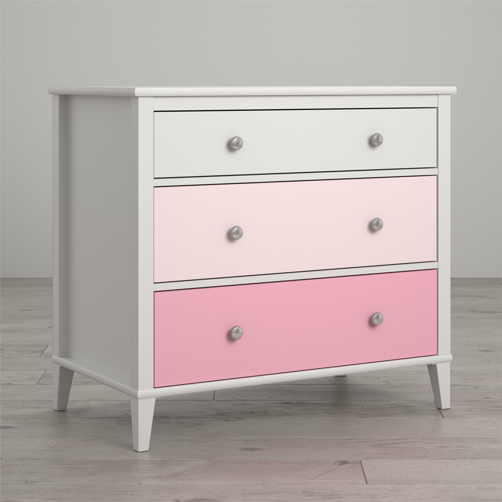 Pink Gradient Three Drawer Girls’ Dresser 