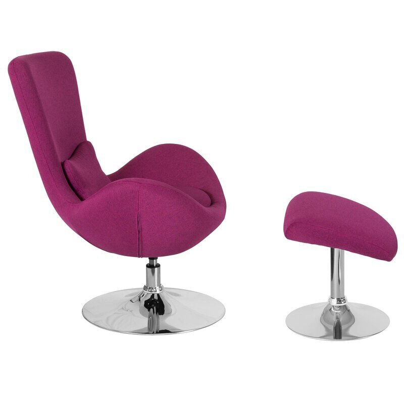 Pink Swivel Reception Chair
