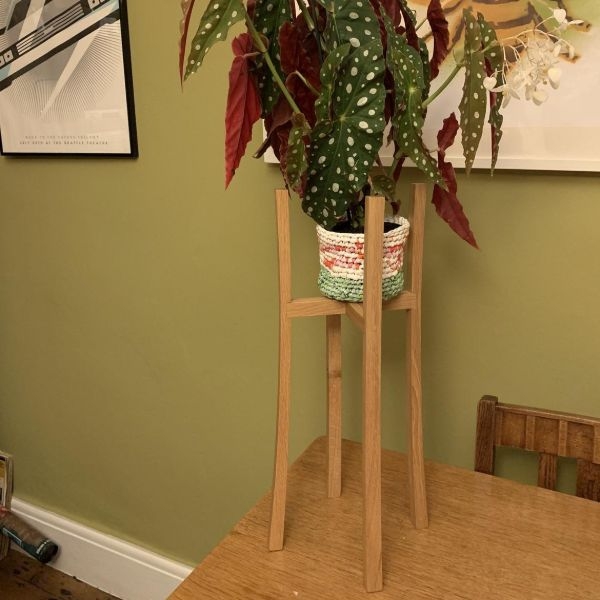 plant stand oak plant stand oak