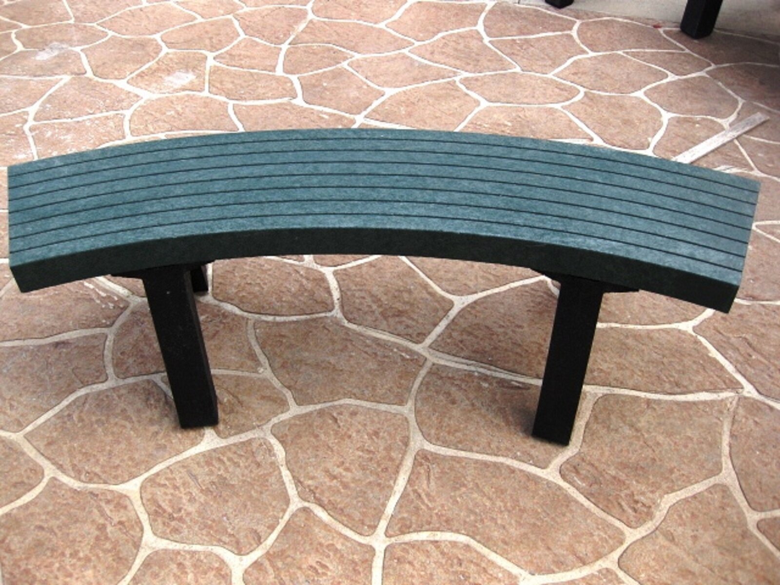 Plastic Curved Outdoor Bench