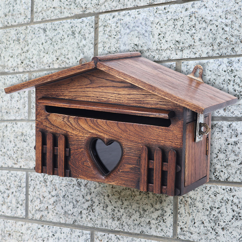 Plastic Love Heart Decorative Mailbox