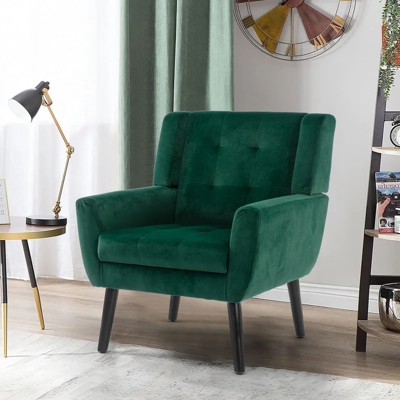 Plywood tufted wingback chair