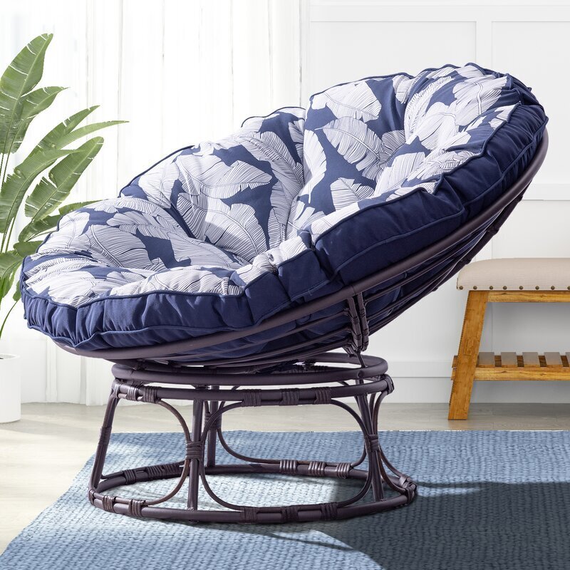 Polyester Print Outdoor Papasan Chair