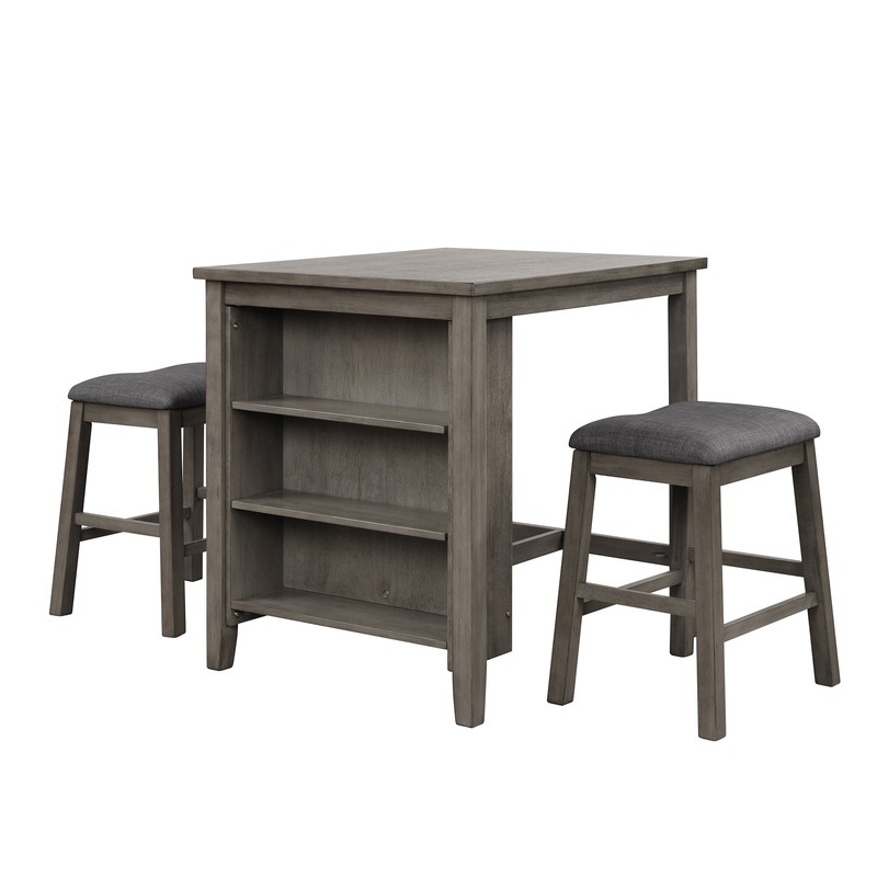 Prasad 2 - Person Counter Height Breakfast Nook Dining Set