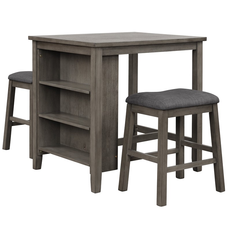 Prasad 2 - Person Counter Height Breakfast Nook Dining Set