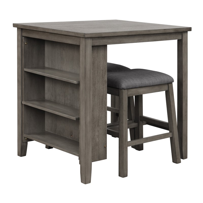 Prasad 2 - Person Counter Height Breakfast Nook Dining Set