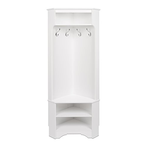 Prepac Corner Hall Tree, White
