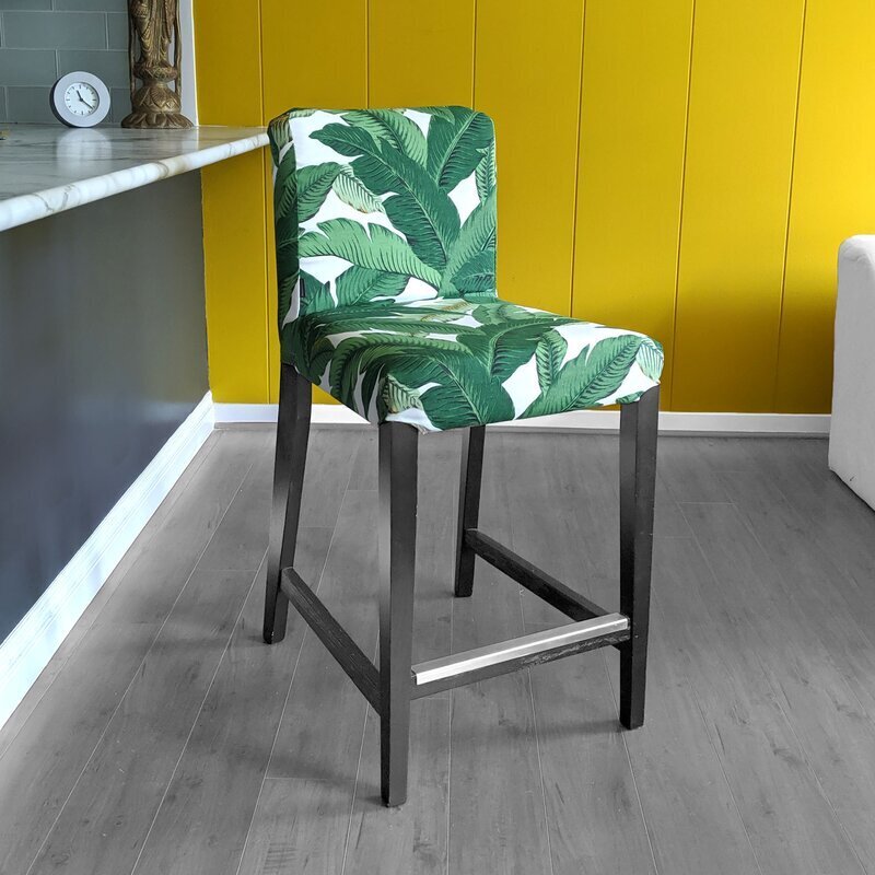 Printed Slipcover for Bar Stool with Back