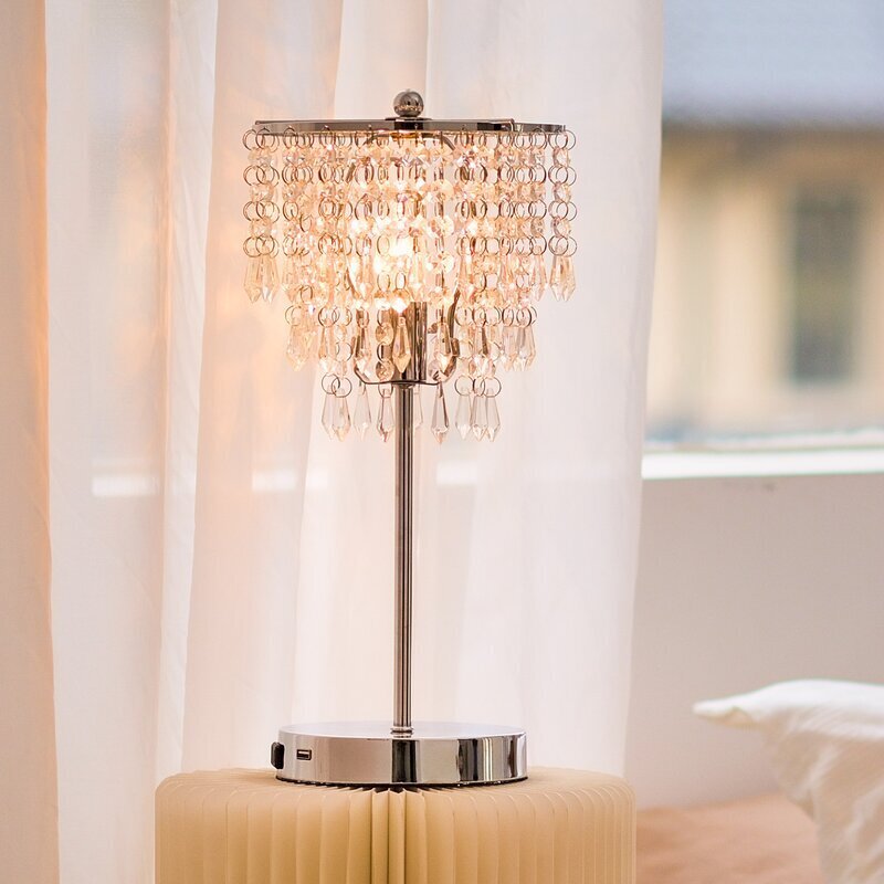 Prism Lamp With Waterdrop Crystal Shade