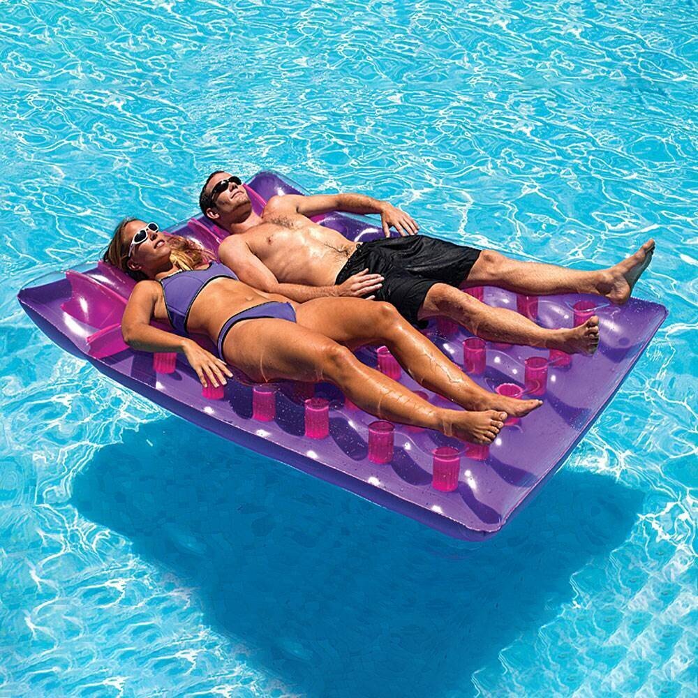 Purple Two Person Pool Float Bed