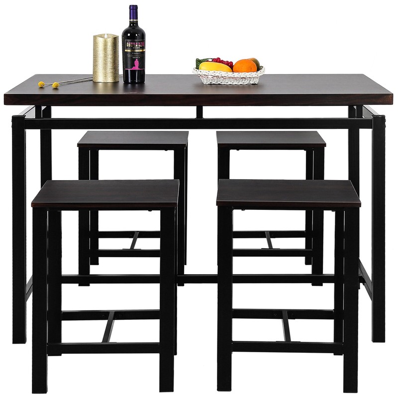 Quanise 4 - Person Counter Height Breakfast Nook Dining Set