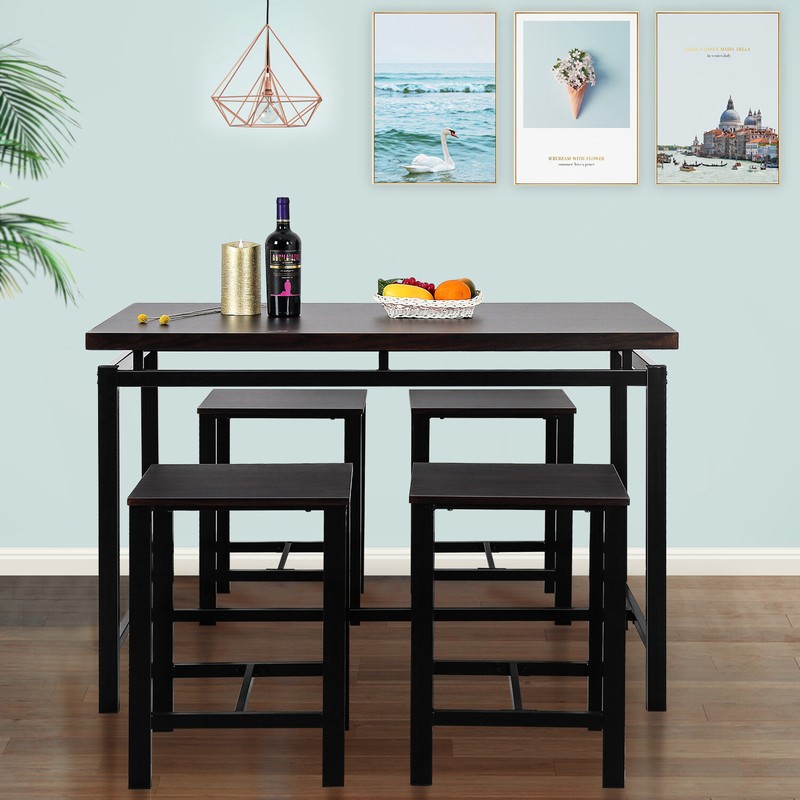 Quanise 4 - Person Counter Height Breakfast Nook Dining Set