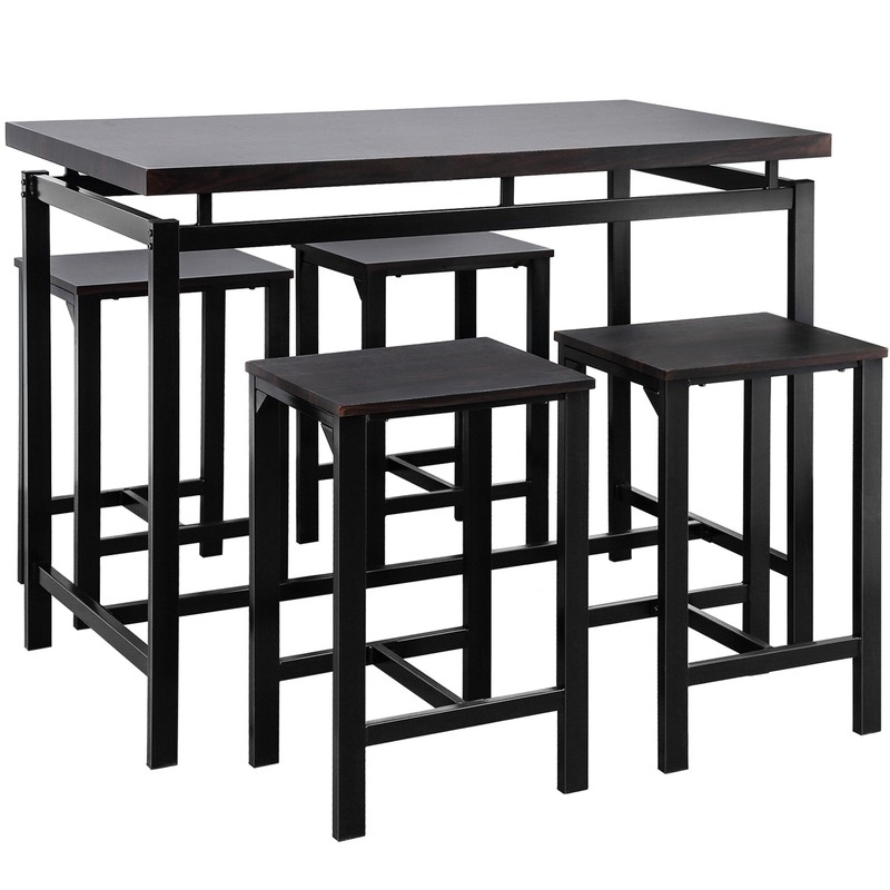Quanise 4 - Person Counter Height Breakfast Nook Dining Set