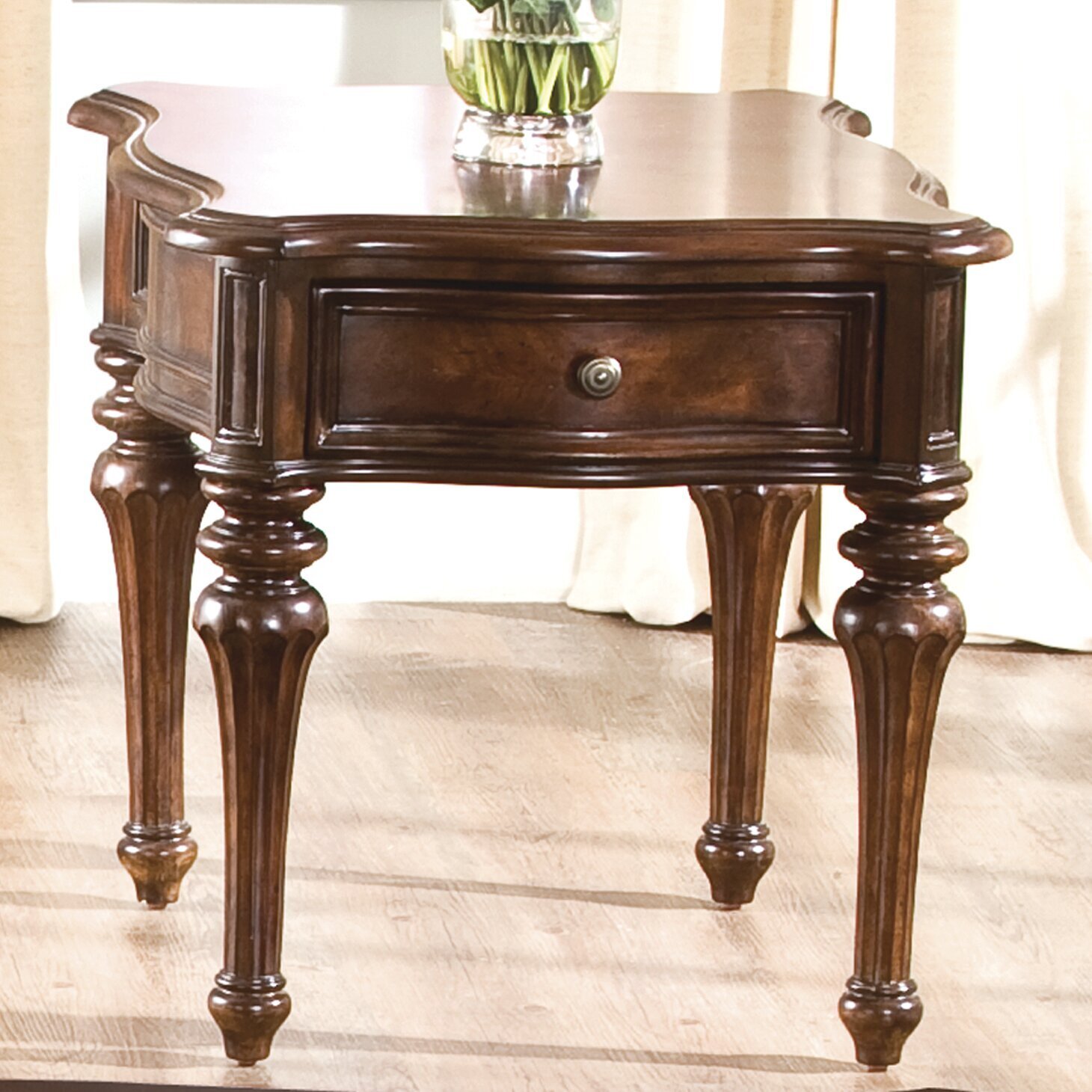 Queen Anne End Table with Drawer