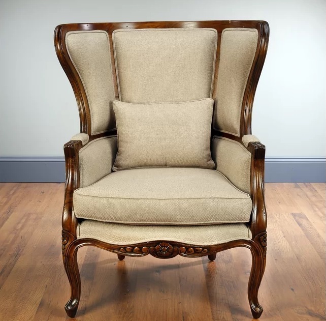 Queen Anne Linen Chair