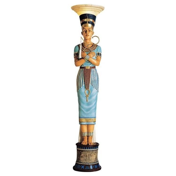 Queen Nefertiti torchiere lamp