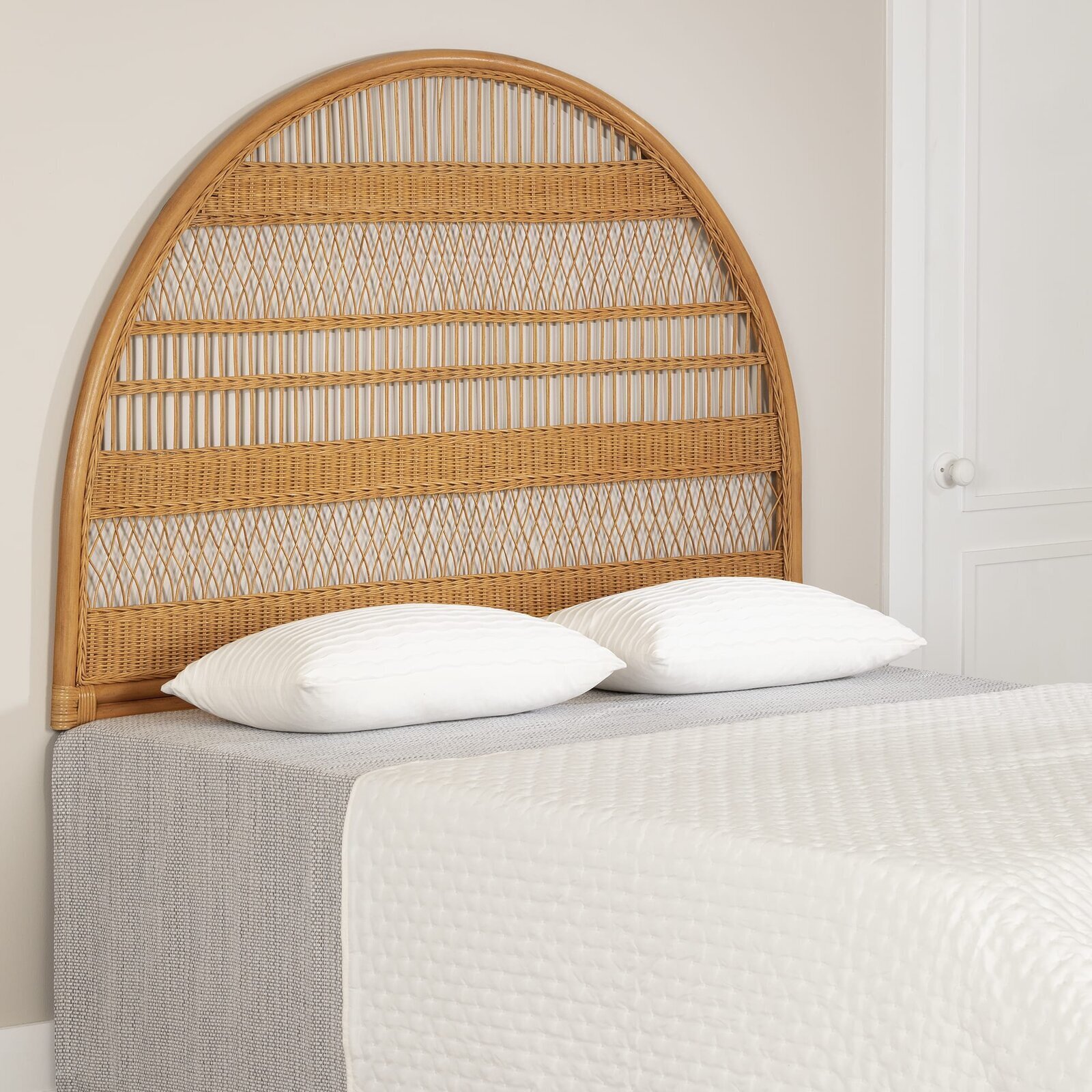 Rattan Woven Rounded Arch Bedframe