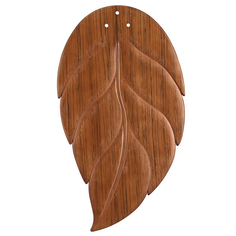 Realistic Carved Faux Wood Leaf Fan Blades