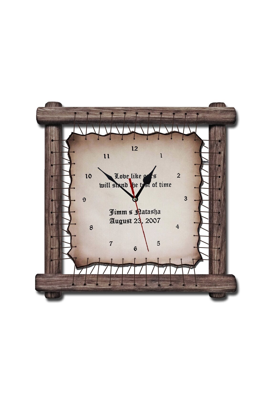 Realistic Lodge Style Leather Wall Clock
