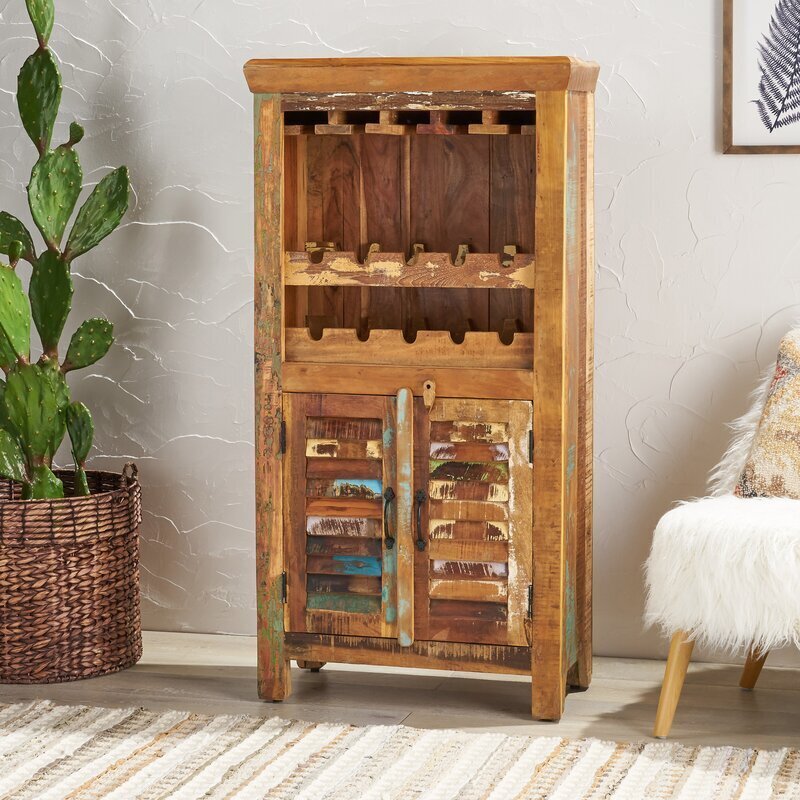 Reclaimed Wood Wine Cabinet