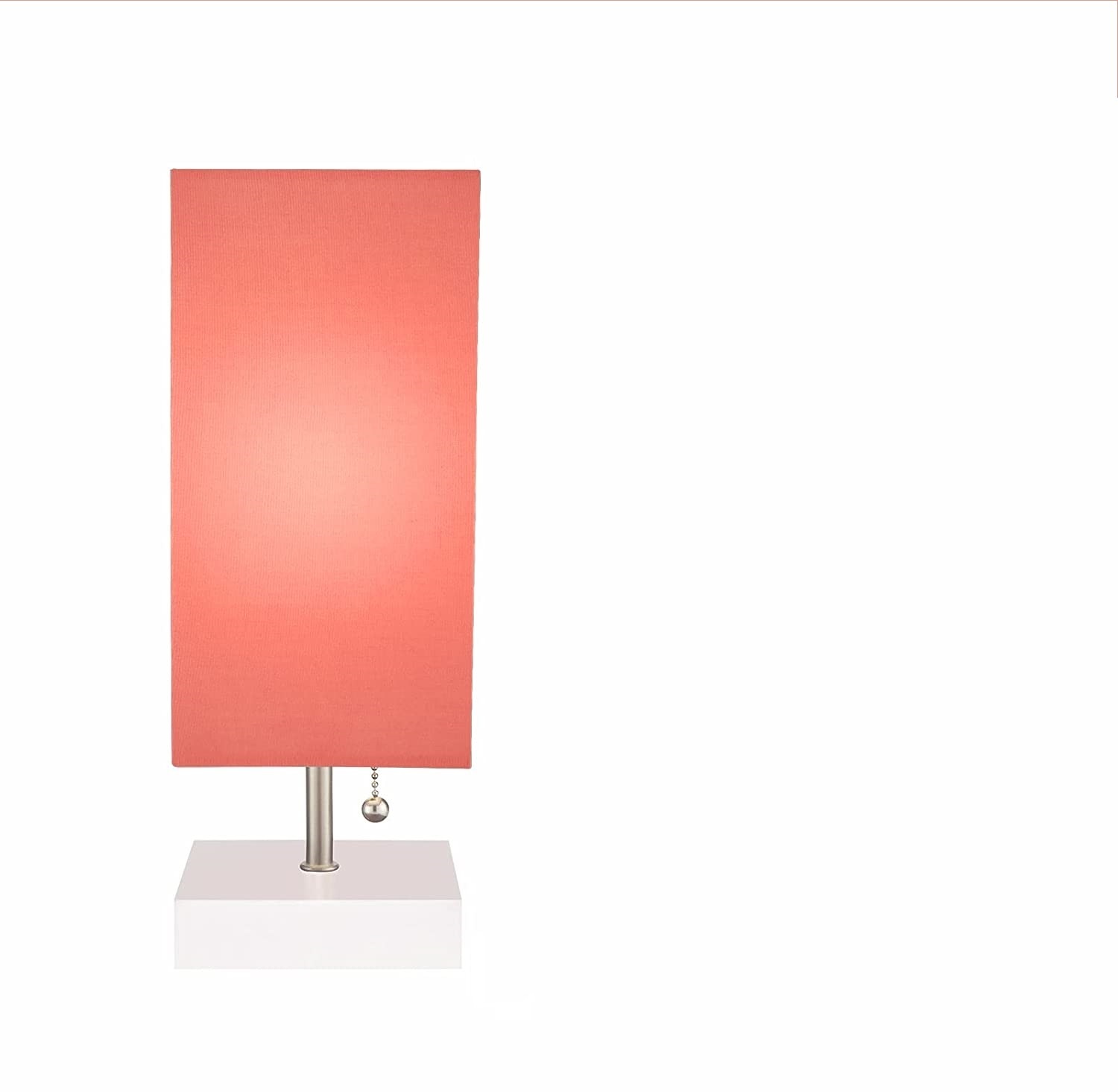 Rectangle Coral Colored Lamp Shades