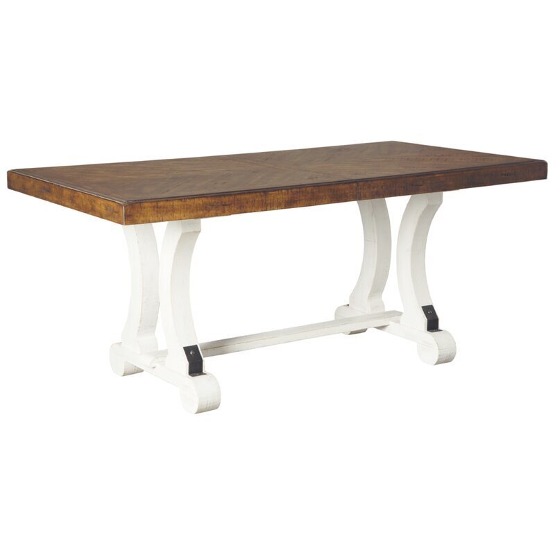 Rectangular dining room table with leaf